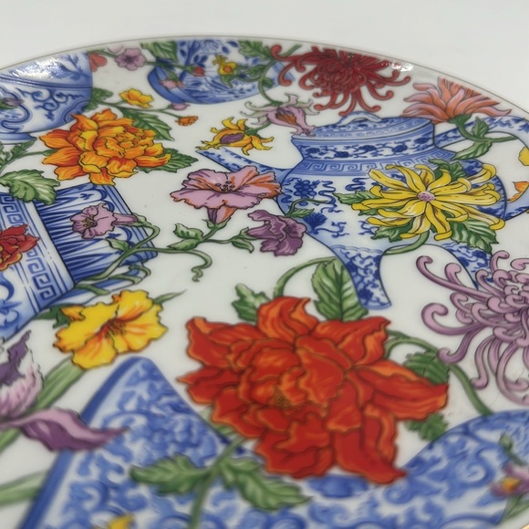 Museum Of Fine Arts Boston Japan Flower & Vase Pattern Plate Dish 7.75" - Picture 7 of 9
